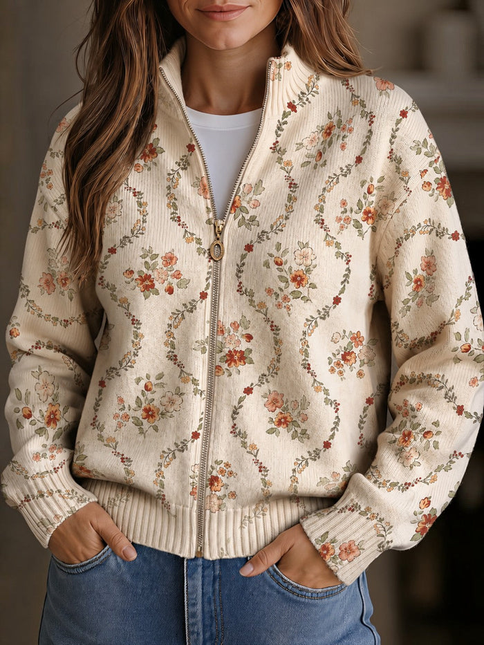 Cárdigans con estampado floral