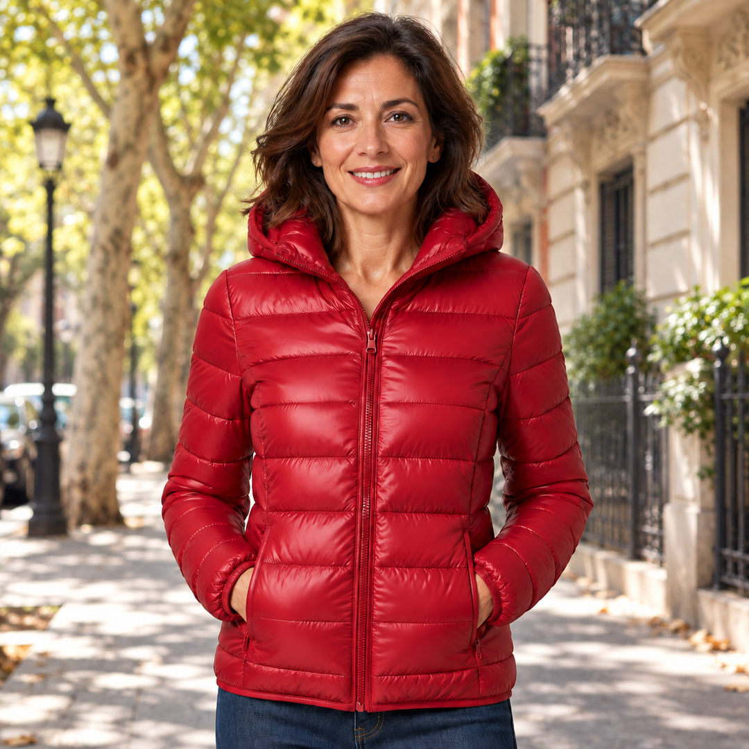 Josefa | Chaqueta guateada rojo oscuro