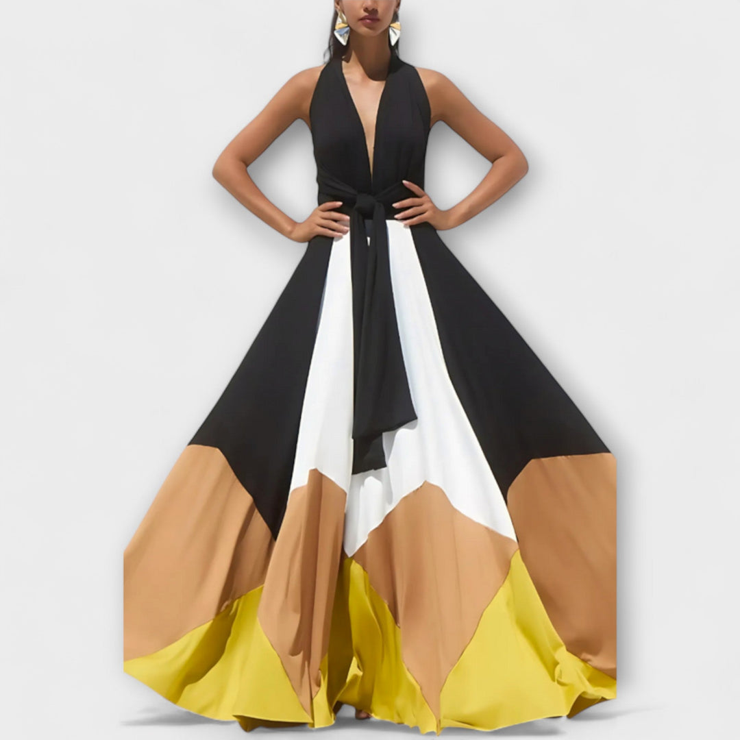 Leticia | Vestido maxi con espalda al aire