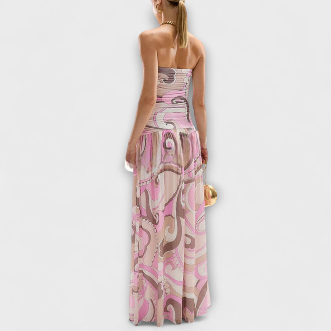 Natalia | Vestido maxi en tonos pastel