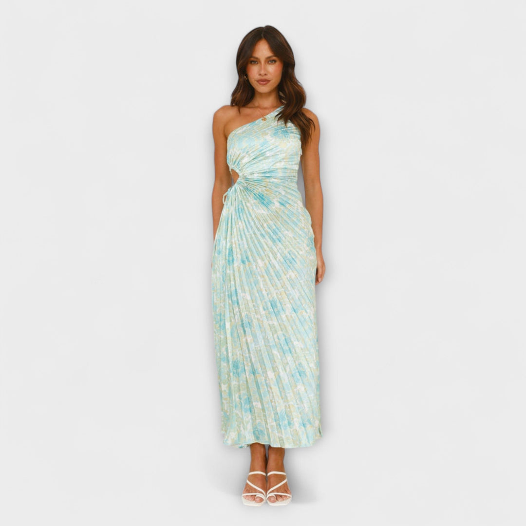 Lidia | Vestido maxi floral con abertura