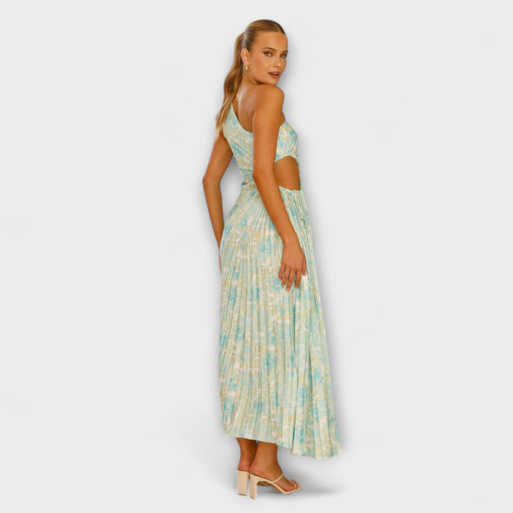 Lidia | Vestido maxi floral con abertura