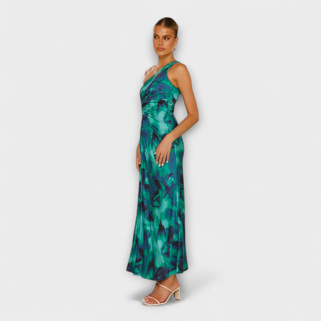 Lidia | Vestido maxi floral con abertura