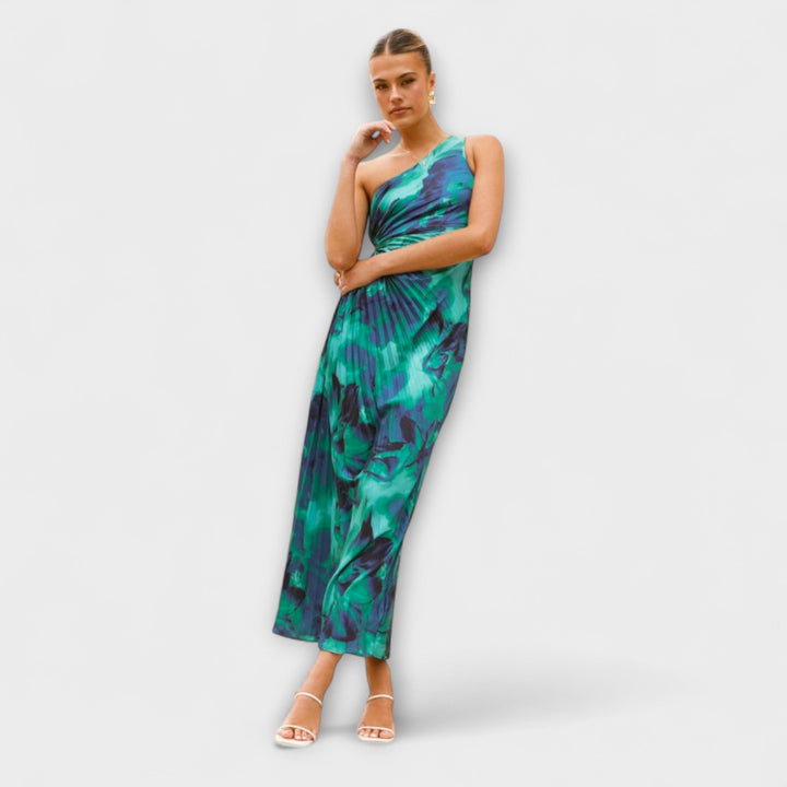 Lidia | Vestido maxi floral con abertura