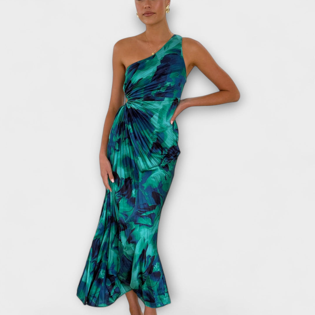 Lidia | Vestido maxi floral con abertura
