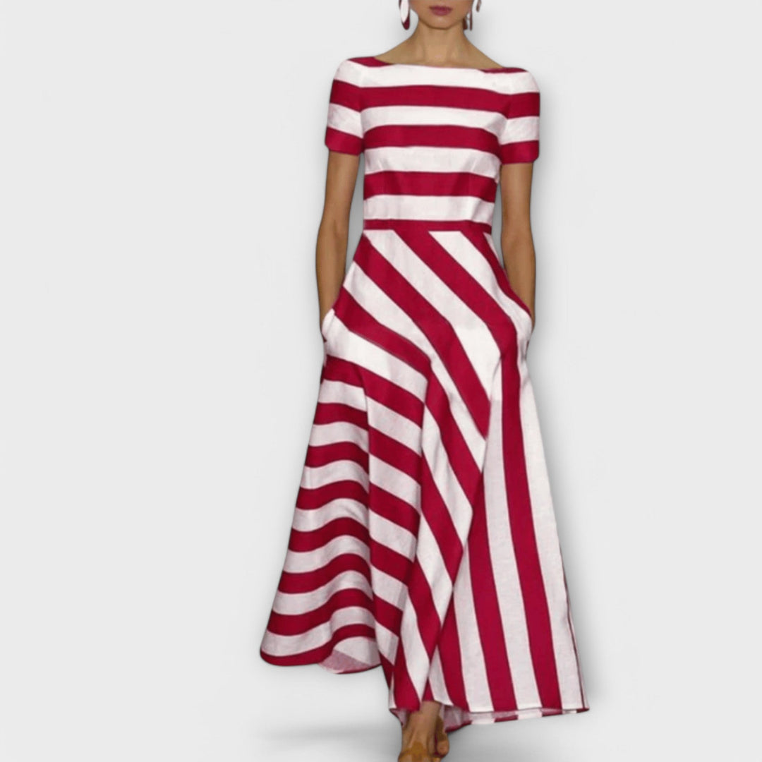 Ángela | Vestido maxi de rayas