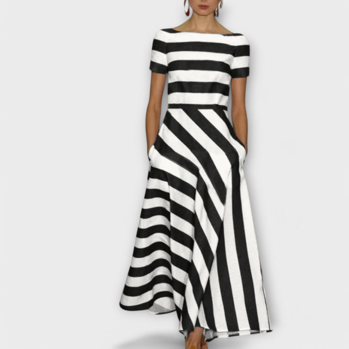 Ángela | Vestido maxi de rayas