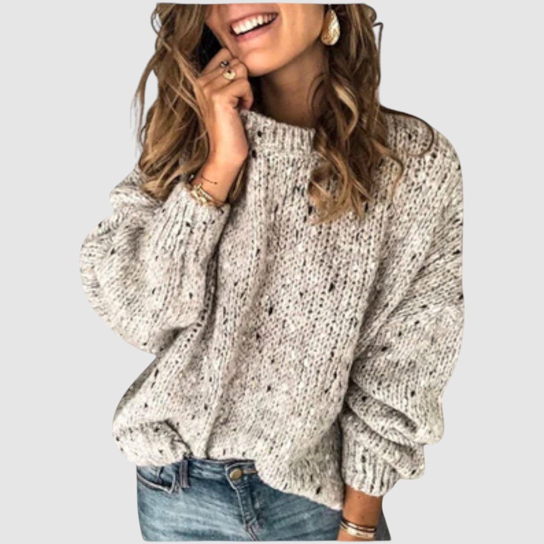 Nieves Paz | Jersey de punto trenzado de corte holgado