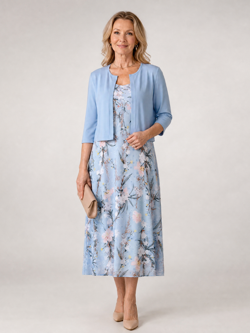 Eva | Vestido midi con bolero a juego