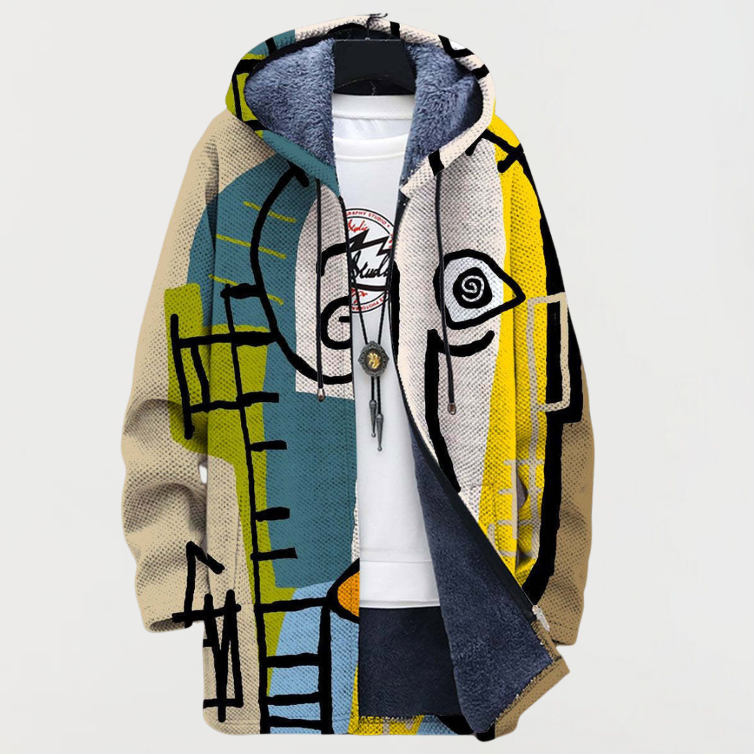 Irune | Sudadera con capucha con líneas abstractas