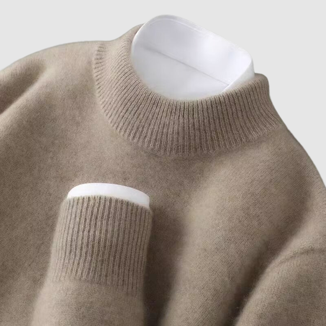 Amparo Sol | Jersey de cachemir con cuello alto