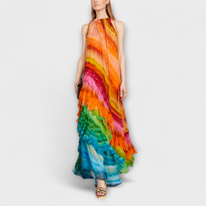 Rosario | Vestido maxi con volantes en cascada