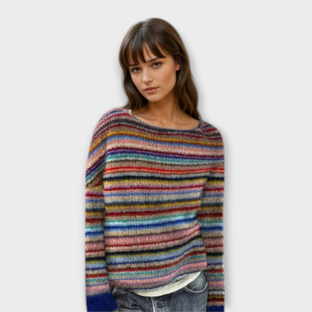 Aurora | Jersey de rayas de corte retro