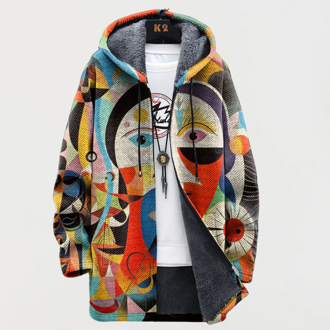 Irune | Sudadera con capucha con líneas abstractas