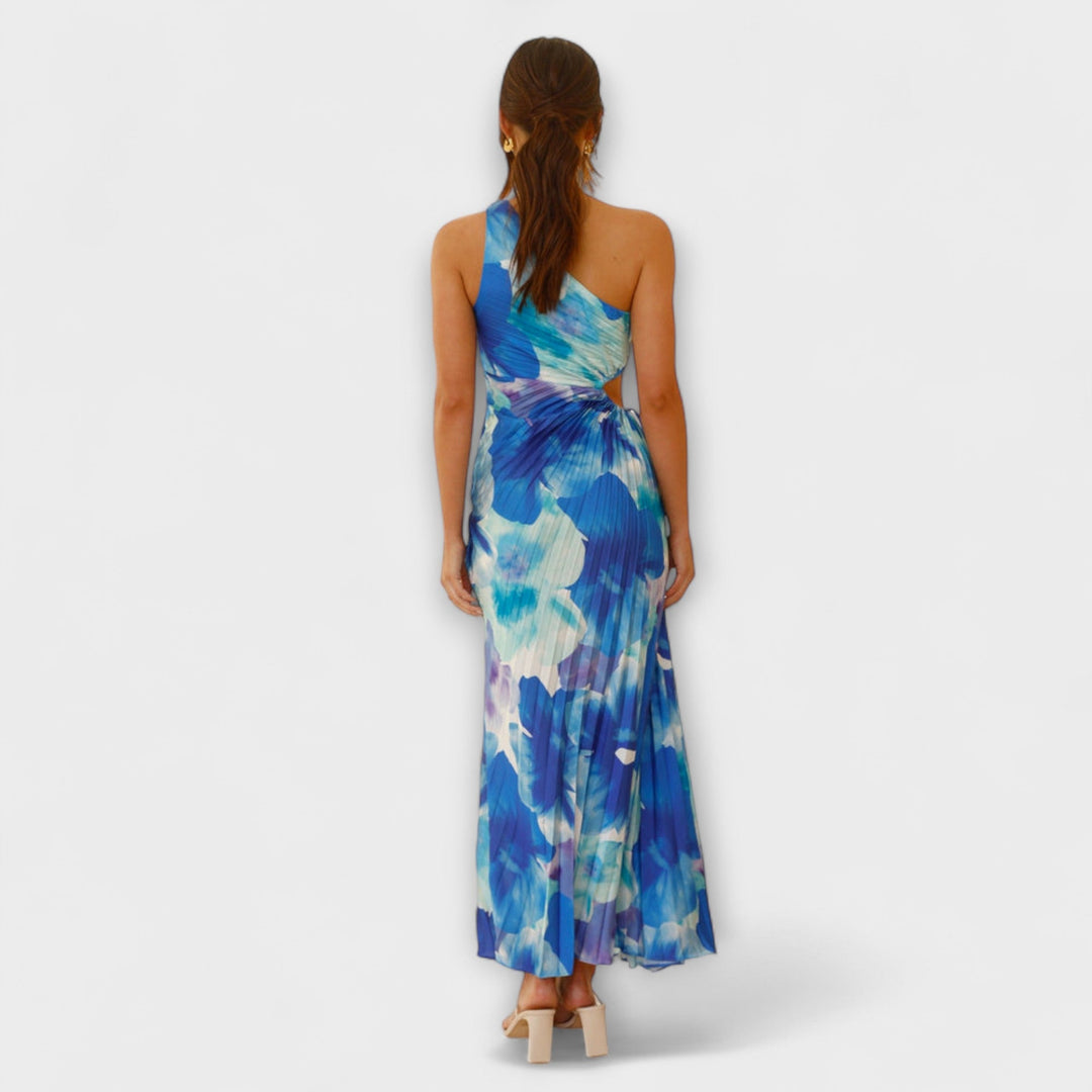 Lidia | Vestido maxi floral con abertura