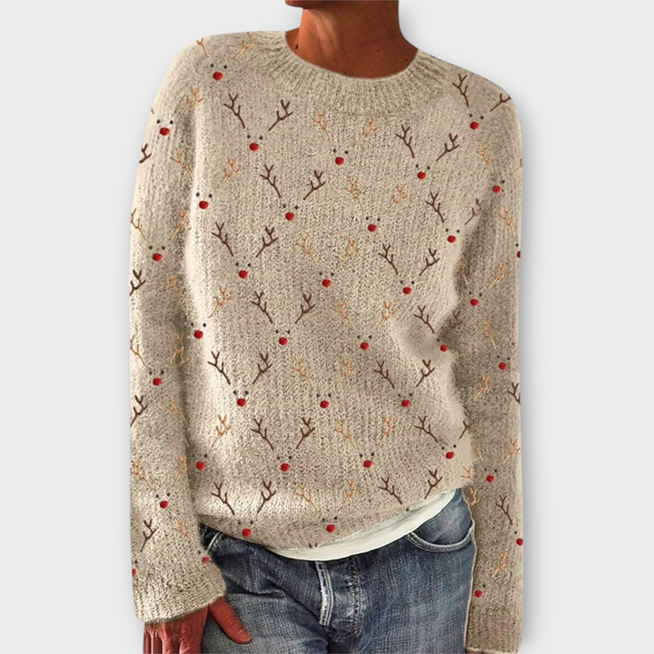 Simona | Jersey de punto de invierno con motivos navideños