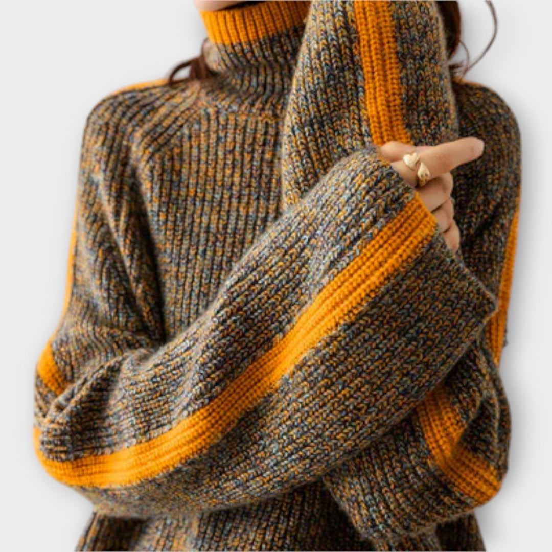 Brisa | Jersey de cuello alto de aire vintage