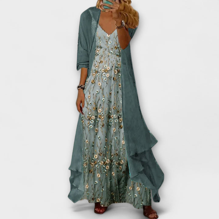 Beatriz | Vestido maxi con chaqueta a juego