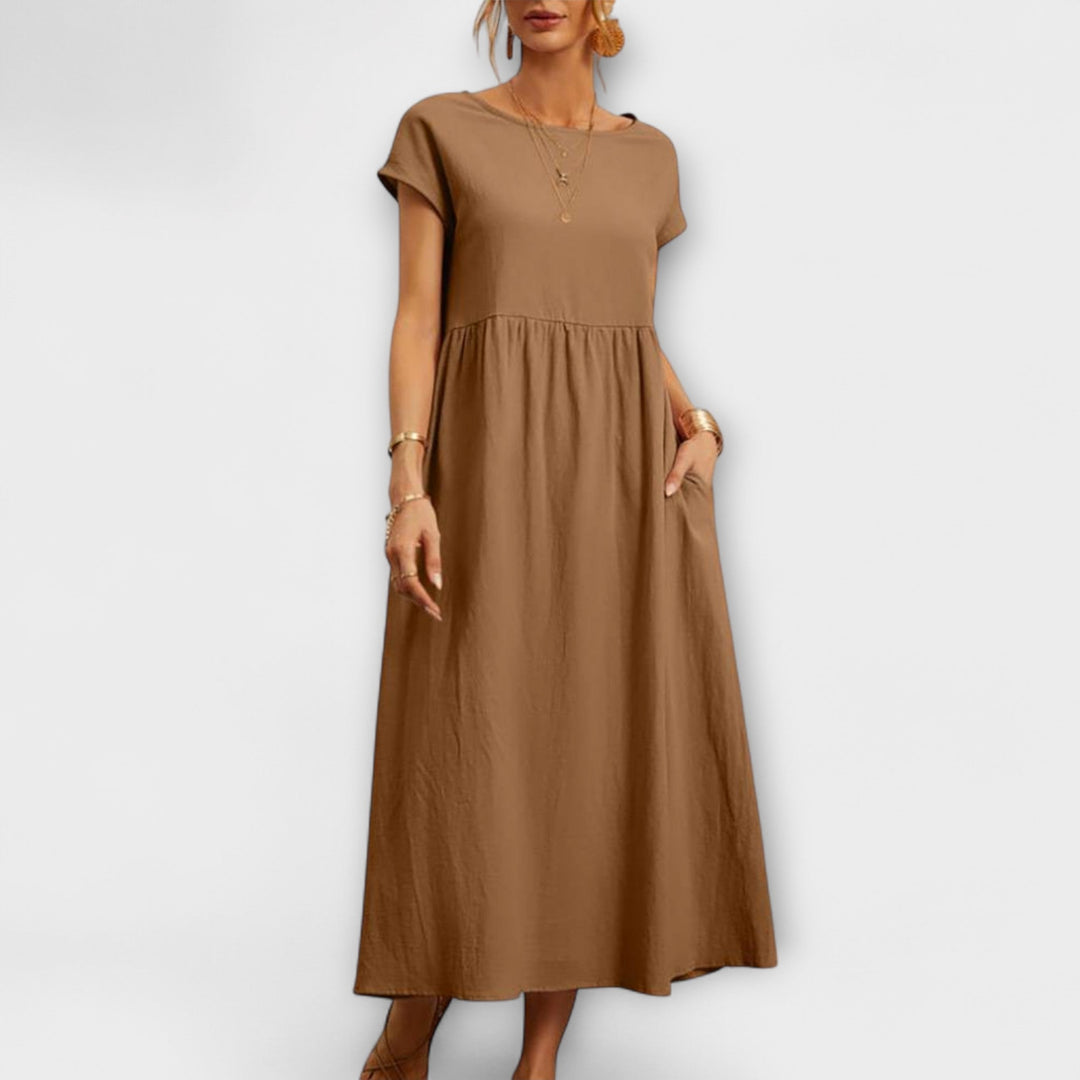 Adriana | Vestido maxi fluido de primavera