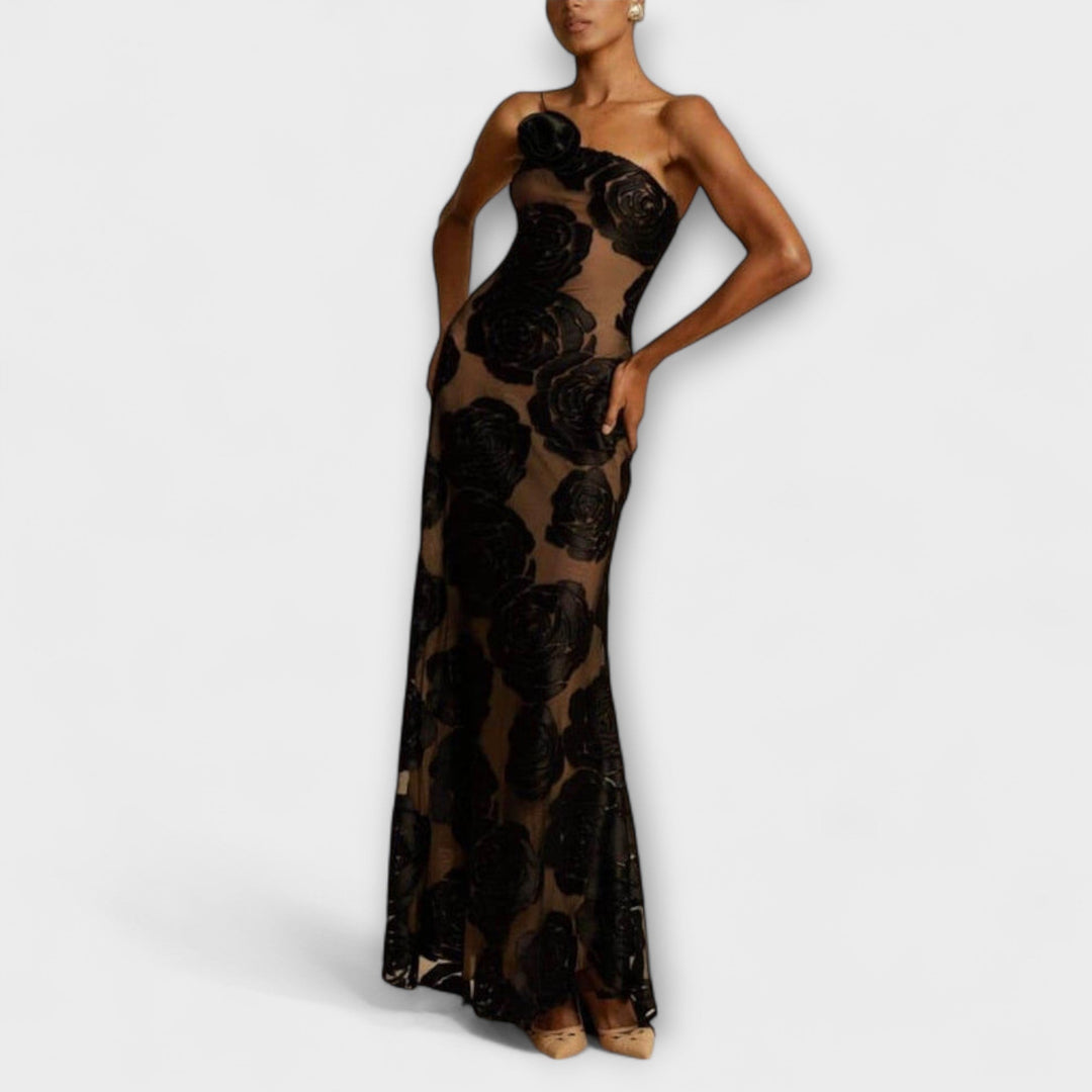 Vega | Vestido maxi con estampado floral vibrante