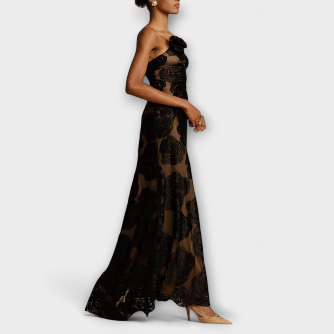 Vega | Vestido maxi con estampado floral vibrante
