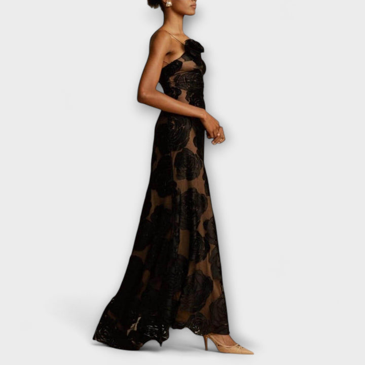 Vega | Vestido maxi con estampado floral vibrante