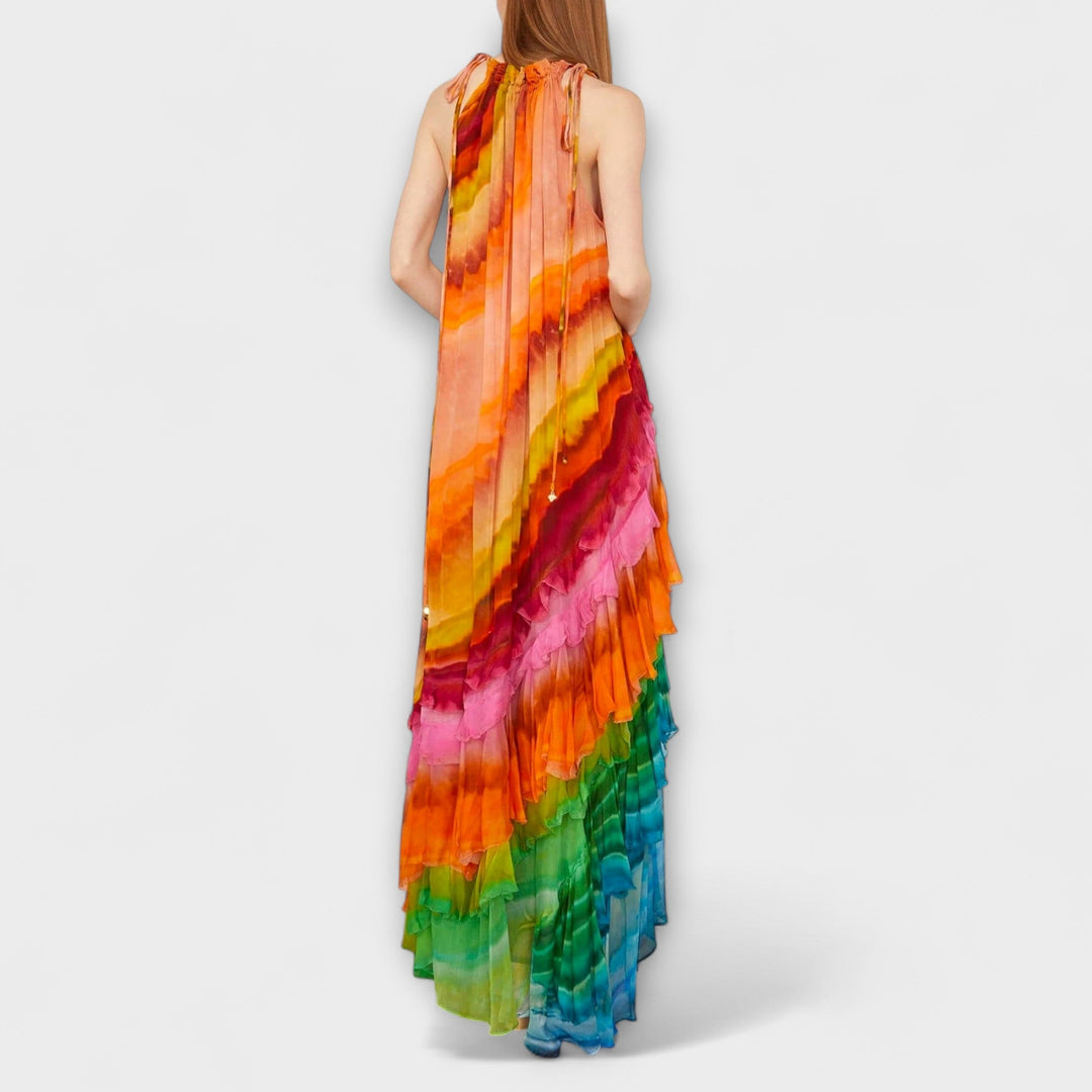 Rosario | Vestido maxi con volantes en cascada