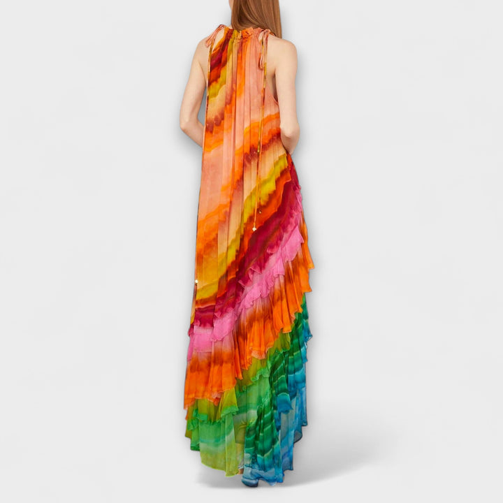 Rosario | Vestido maxi con volantes en cascada