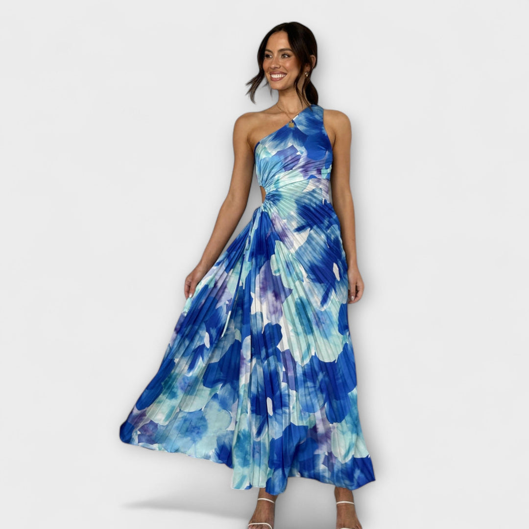 Lidia | Vestido maxi floral con abertura