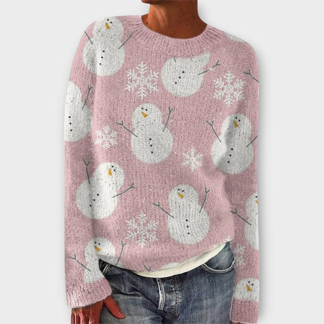 Simona | Jersey de punto de invierno con motivos navideños