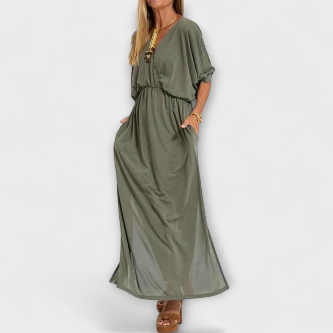 Milagros | Vestido maxi de aire vintage