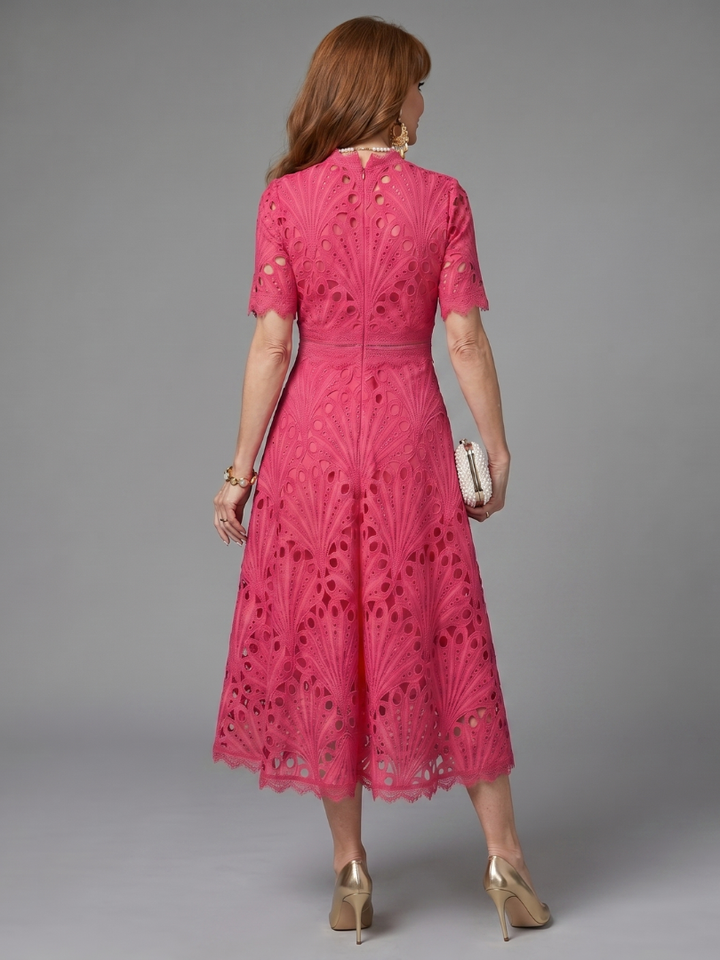 Luisa | Vestido de encaje en rosa