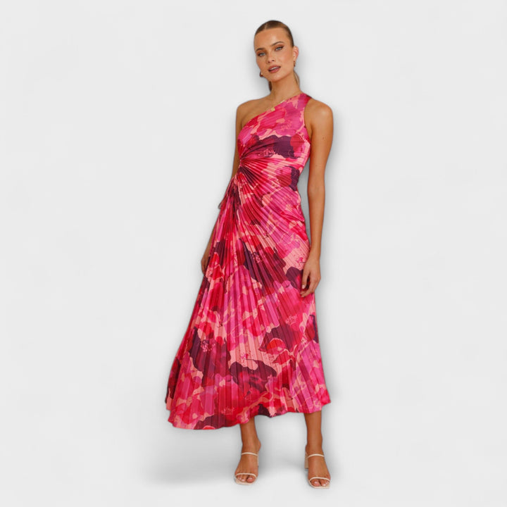 Lidia | Vestido maxi floral con abertura