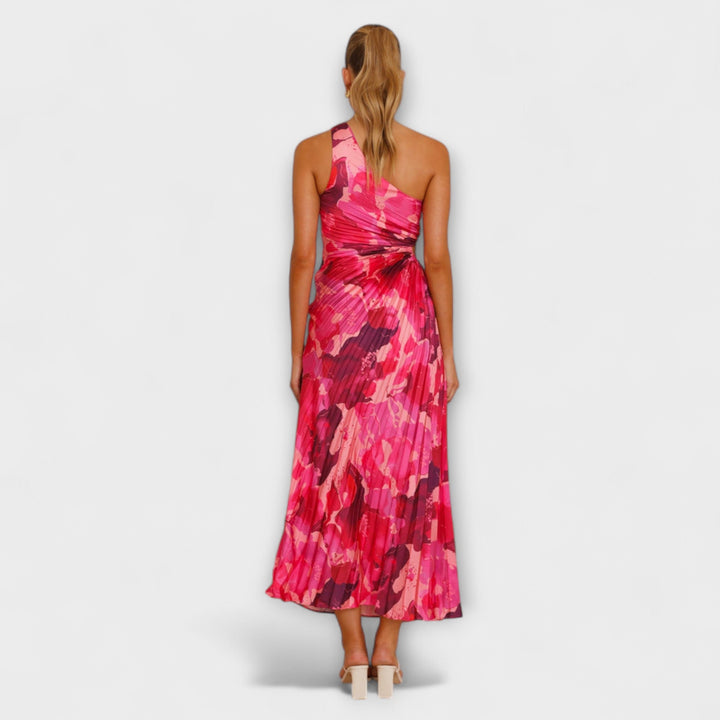 Lidia | Vestido maxi floral con abertura