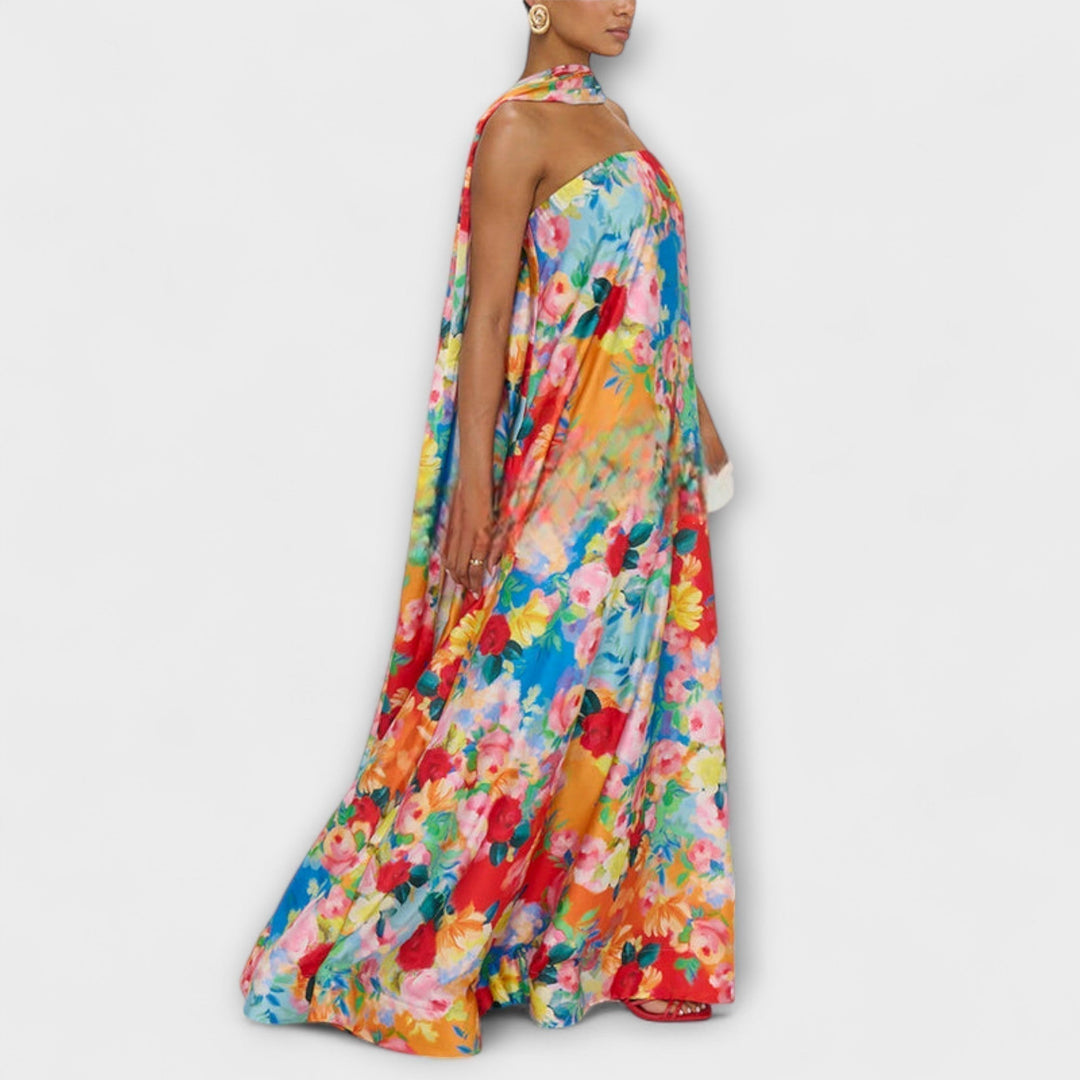 Marina | Vestido maxi floral sin mangas