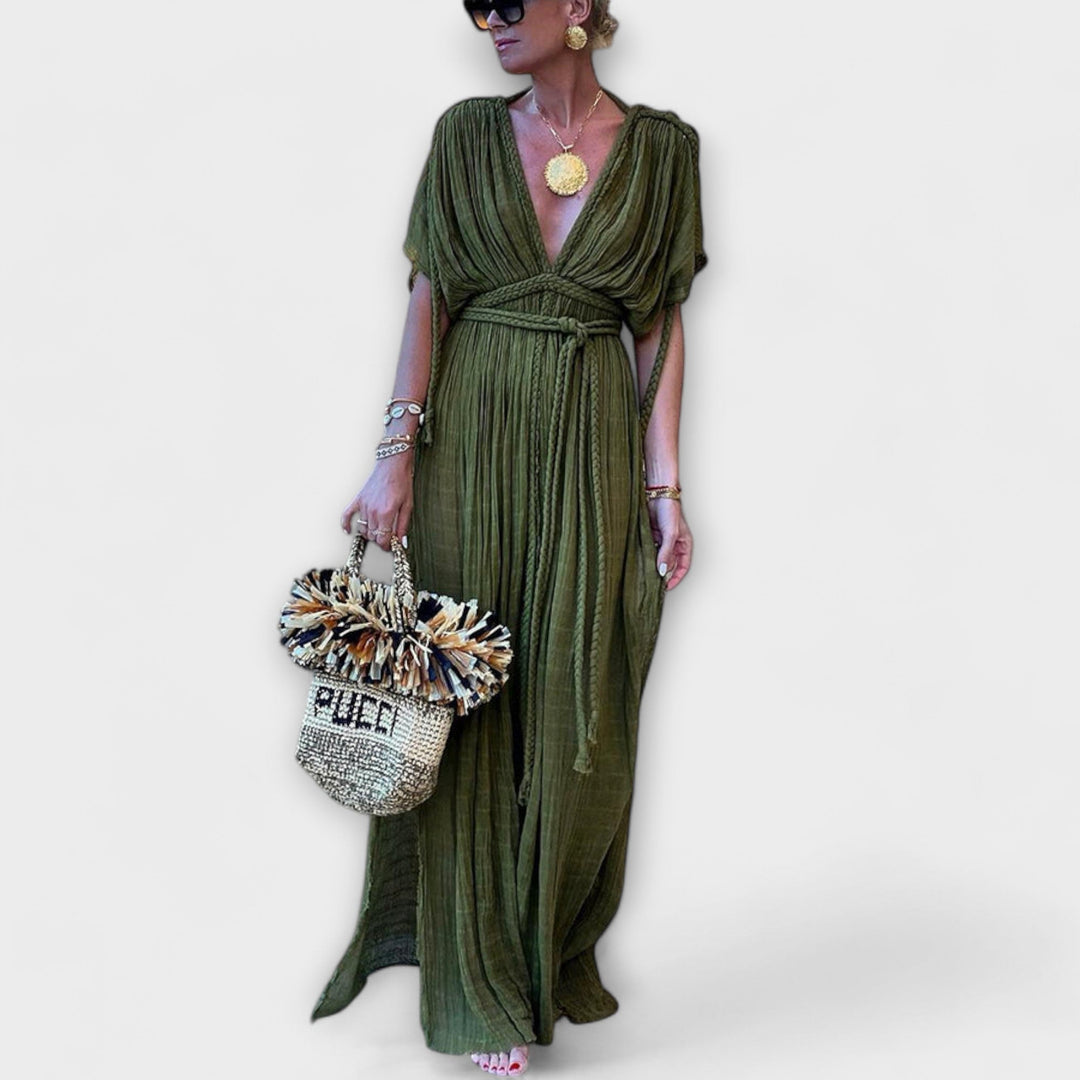 Flora | Vestido maxi kimono de inspiración griega