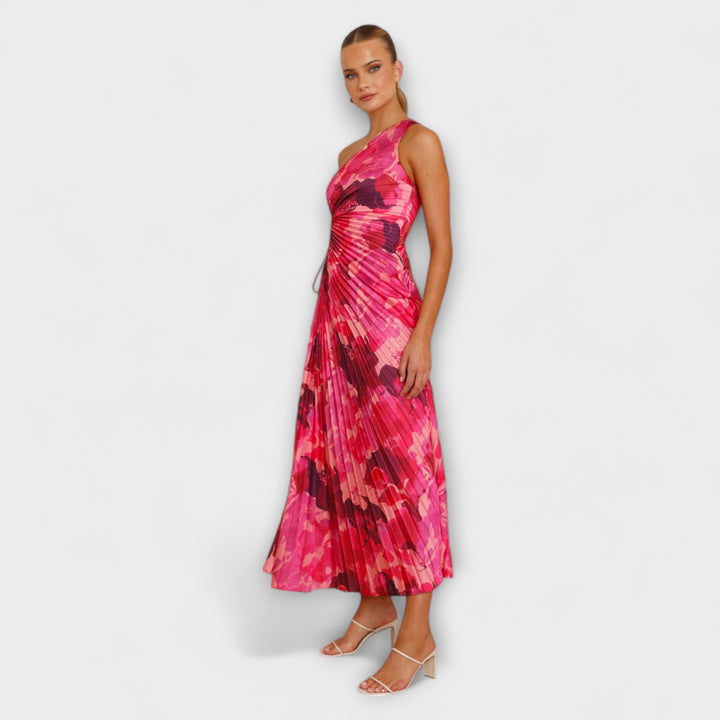 Lidia | Vestido maxi floral con abertura