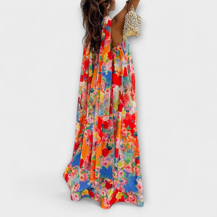 Marina | Vestido maxi floral sin mangas