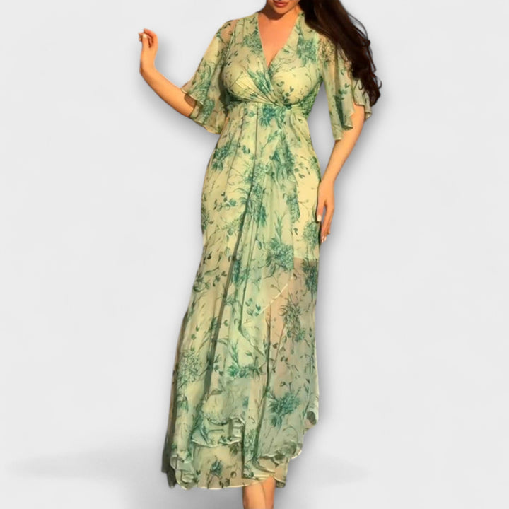 Alejandra | Vestido maxi floral de noche