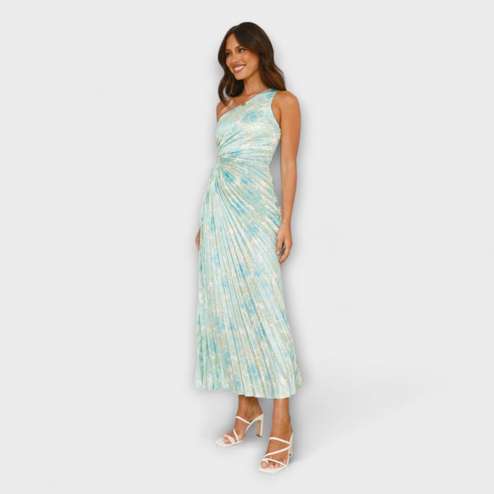 Lidia | Vestido maxi floral con abertura