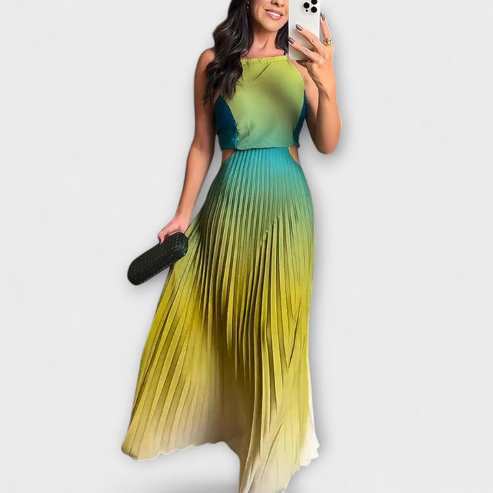 Esther | Vestido maxi sin mangas con tie-dye