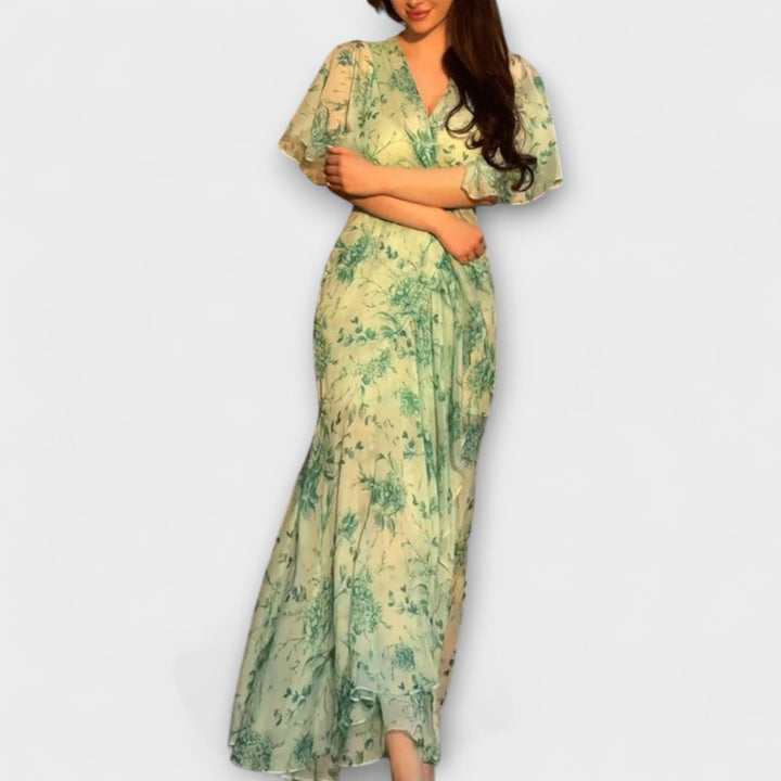 Alejandra | Vestido maxi floral de noche