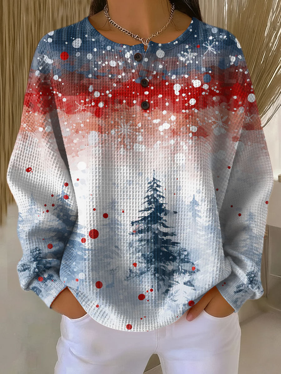 Celia | Jersey navideño azul claro con abeto
