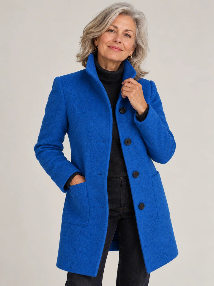 Amalia | Chaqueta de mezcla de lana con cuello alto