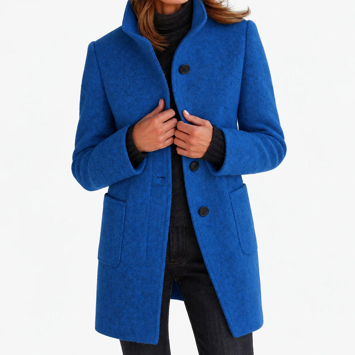 Amalia | Chaqueta de mezcla de lana con cuello alto