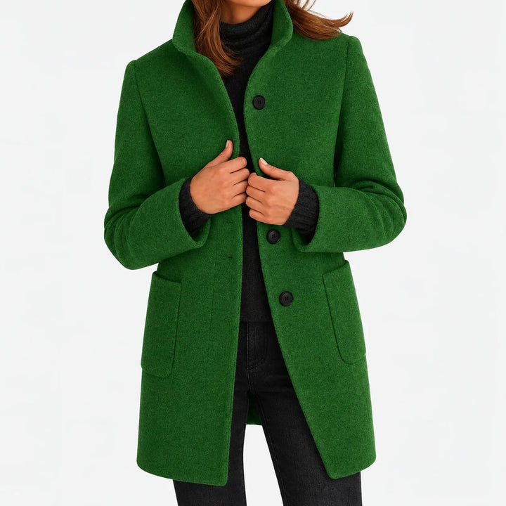 Amalia | Chaqueta de mezcla de lana con cuello alto