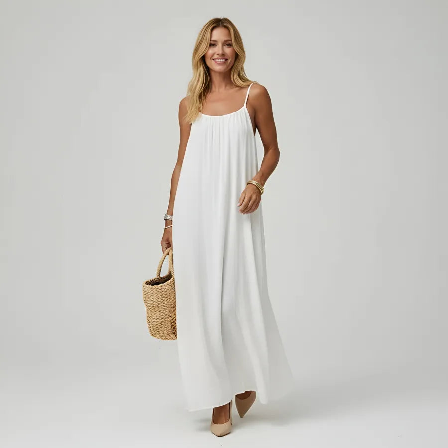 Adela | Vestido maxi de tirantes con espalda descubierta