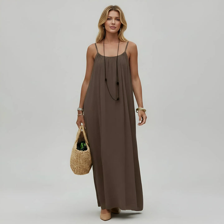 Adela | Vestido maxi de tirantes con espalda descubierta