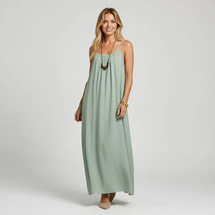 Adela | Vestido maxi de tirantes con espalda descubierta