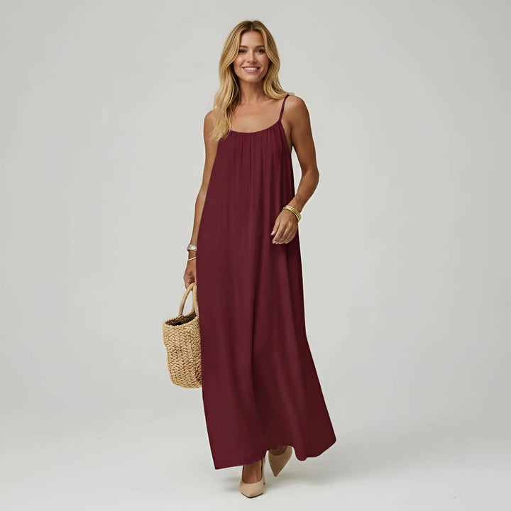 Adela | Vestido maxi de tirantes con espalda descubierta